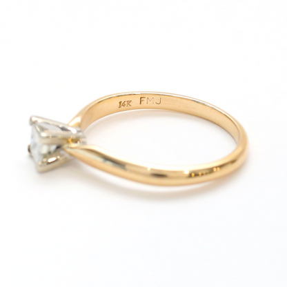 Inel Logodnă cu Diamante din Aur Galben 14k
