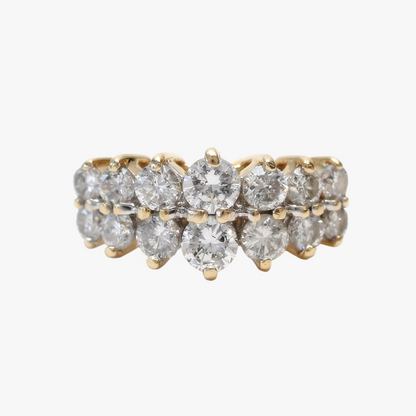 Inel cu Diamante din Aur Galben 14k