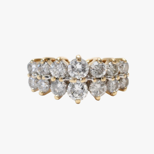 Inel cu Diamante din Aur Galben 14k