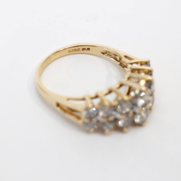 Inel cu Diamante din Aur Galben 14k