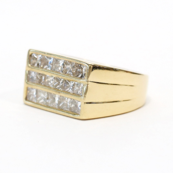 Inel cu Diamante din Aur Galben 18k