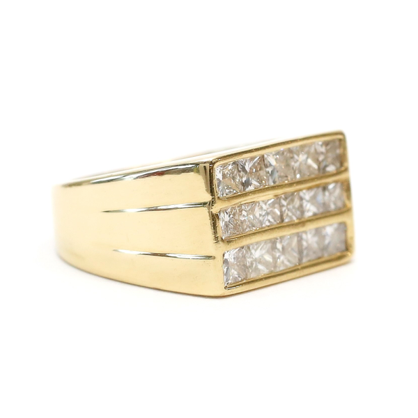 Inel cu Diamante din Aur Galben 18k