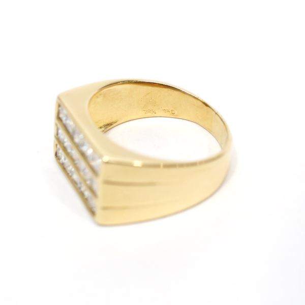 Inel cu Diamante din Aur Galben 18k