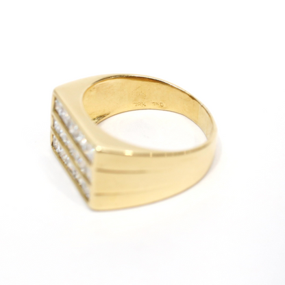 Inel cu Diamante din Aur Galben 18k