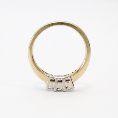 Inel cu Diamante din Aur Galben 14k