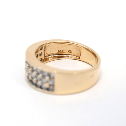 Inel cu Diamante din Aur Galben 14k