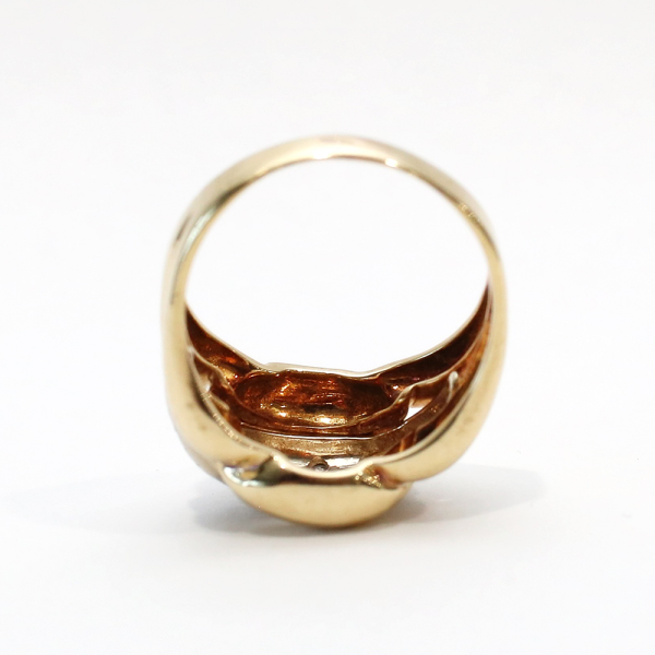 Inel cu Diamante din Aur Galben Și Alb 14k