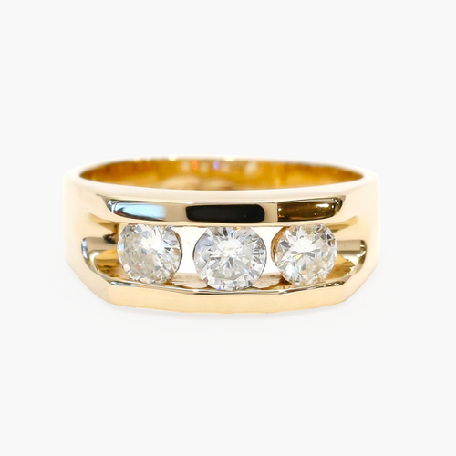 Inel cu Diamante din Aur Galben 14k