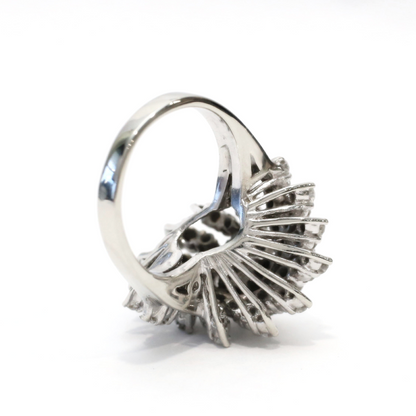 Inel cu Diamante din Aur Alb 14k