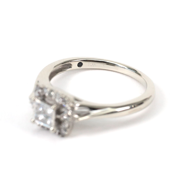 Inel cu Diamante din Aur Alb 14k