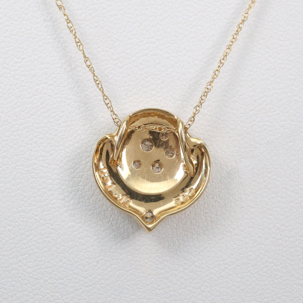 Colier Cu Pandantiv Cu Diamante din Aur Galben 14k