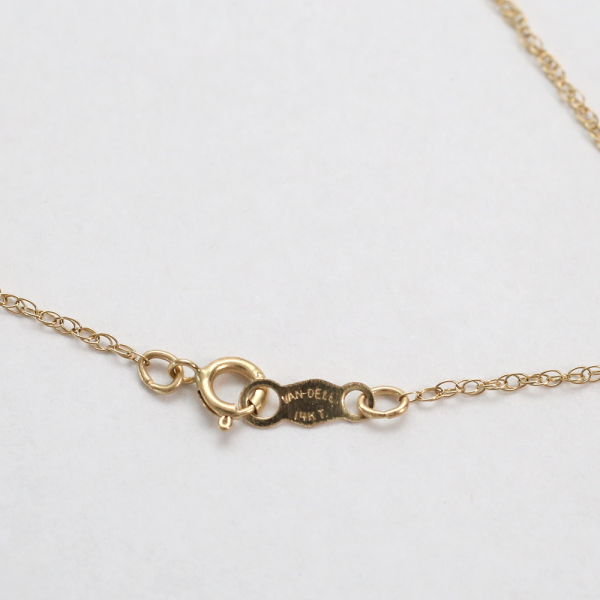 Colier Cu Pandantiv Cu Diamante din Aur Galben 14k