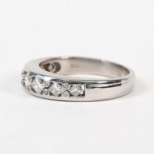 Inel cu Diamante din Aur Alb 18k