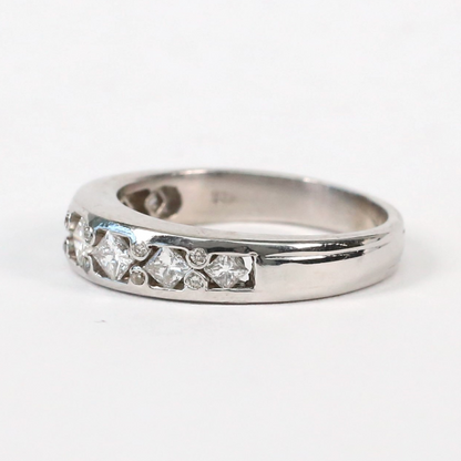 Inel cu Diamante din Aur Alb 18k