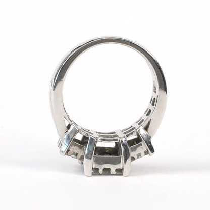 Inel cu Diamante din Aur Alb 14k