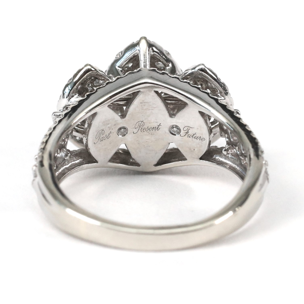 Inel cu Diamante din Aur Alb 14k