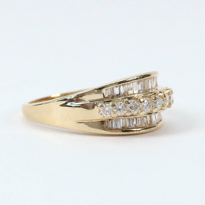 Inel cu Diamante din Aur Galben 14k