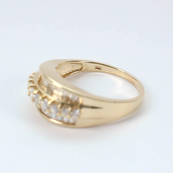 Inel cu Diamante din Aur Galben 14k