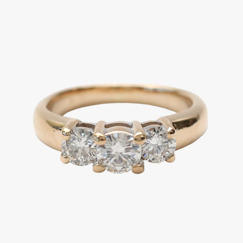 Inel cu Diamante din Aur Galben 14k