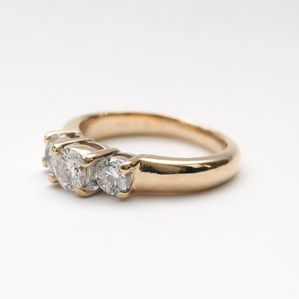 Inel cu Diamante din Aur Galben 14k