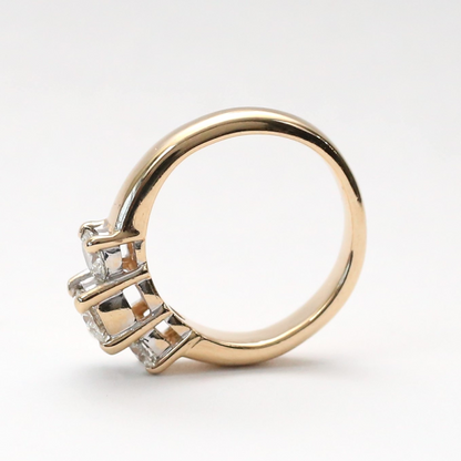 Inel cu Diamante din Aur Galben 14k