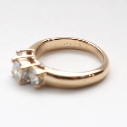 Inel cu Diamante din Aur Galben 14k