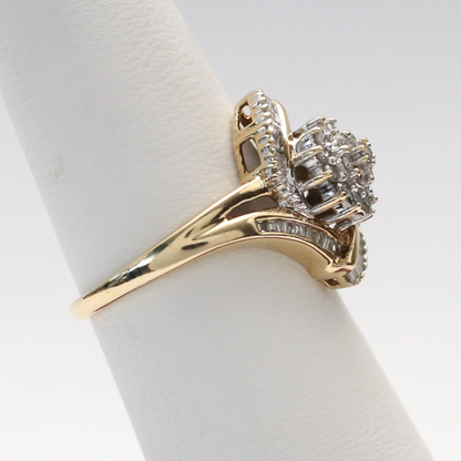 Inel cu Diamante din Aur Galben 10k