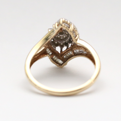 Inel cu Diamante din Aur Galben 10k