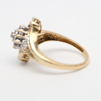 Inel cu Diamante din Aur Galben 10k