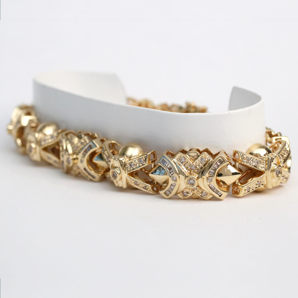 Brăţară cu Diamante din Aur Galben 14k