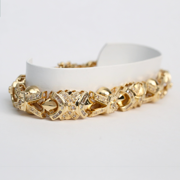 Brăţară cu Diamante din Aur Galben 14k