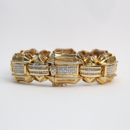 Brățară cu Diamante din Aur Galben de 14k