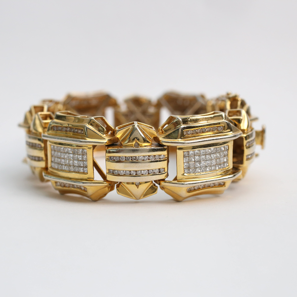 Brățară cu Diamante din Aur Galben de 14k
