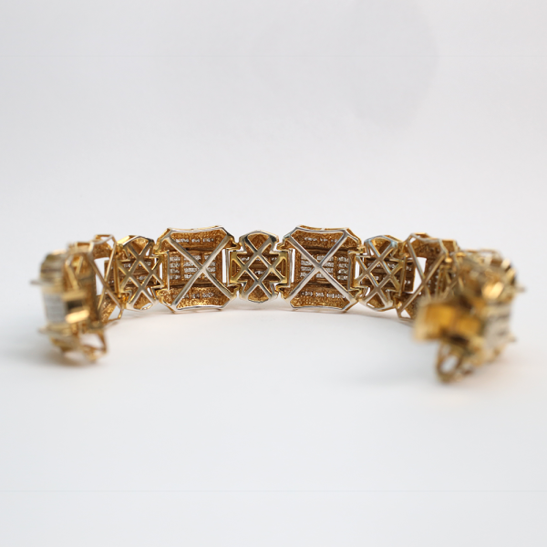 Brățară cu Diamante din Aur Galben de 14k