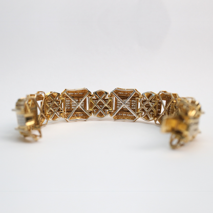 Brățară cu Diamante din Aur Galben de 14k