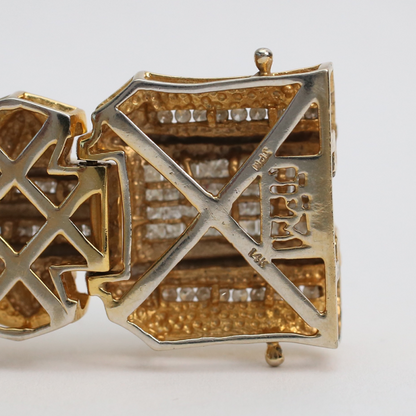 Brățară cu Diamante din Aur Galben de 14k