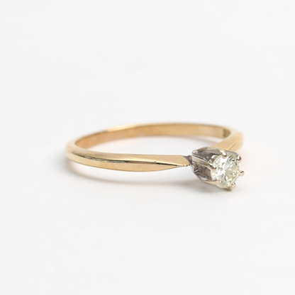 Inel Logodnă cu Diamante din Aur Galben 14k