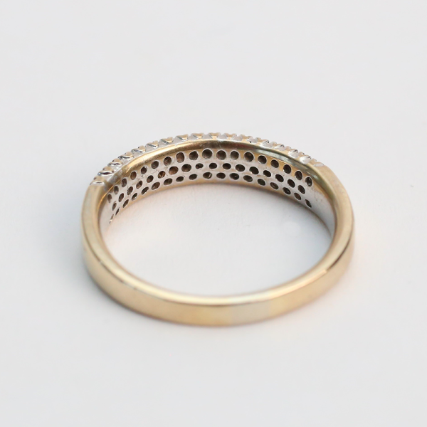 Inel cu Diamante din Aur Galben 10k