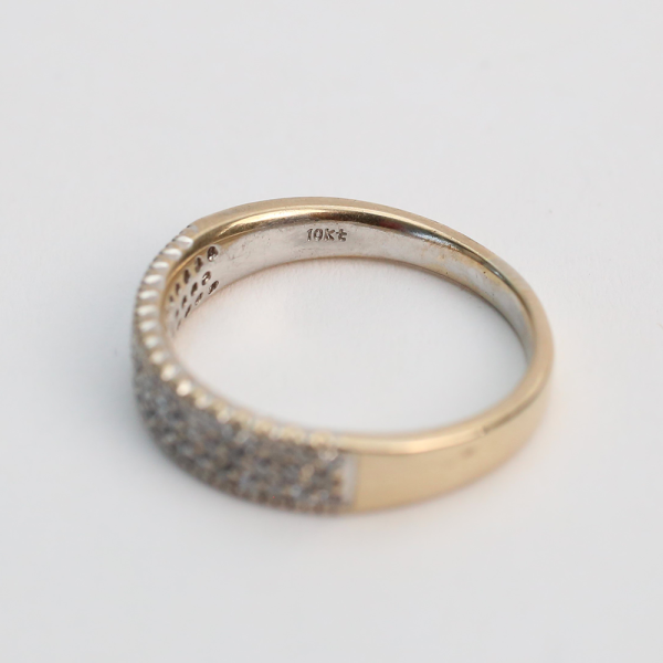 Inel cu Diamante din Aur Galben 10k