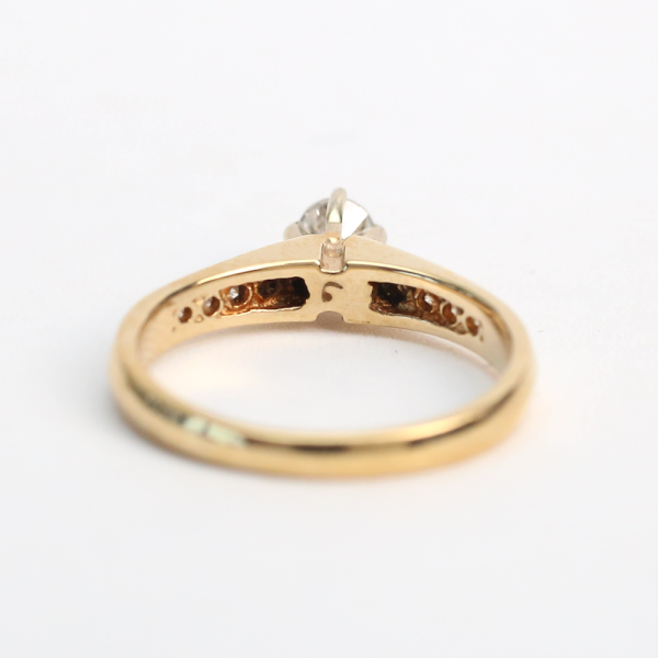 Inel Logodnă cu Diamante din Aur Galben 14k