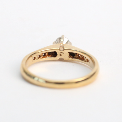 Inel Logodnă cu Diamante din Aur Galben 14k