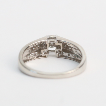 Inel cu Diamante din Aur Alb 10k