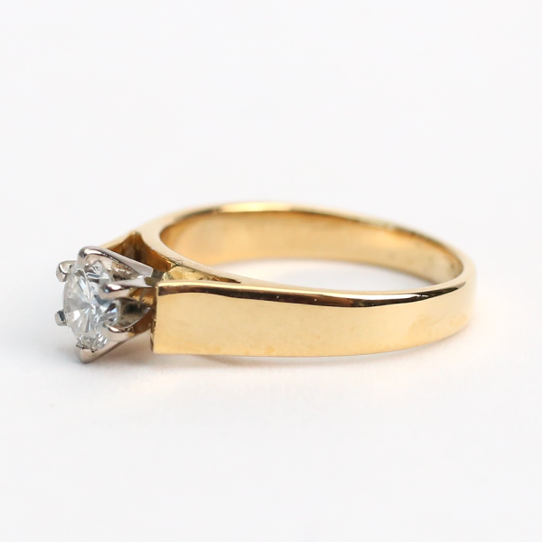 Inel Logodnă cu Diamante din Aur Galben 18k