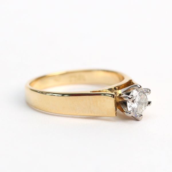 Inel Logodnă cu Diamante din Aur Galben 18k