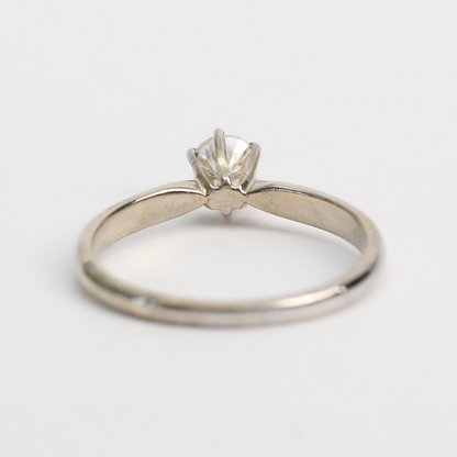 Inel Logodnă cu Diamante din Aur Alb 14k