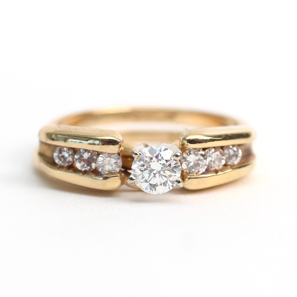 Set cu Diamante din Aur Galben 14k