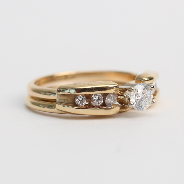 Set cu Diamante din Aur Galben 14k