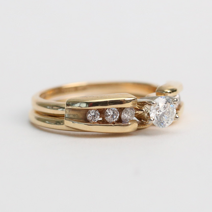 Set cu Diamante din Aur Galben 14k