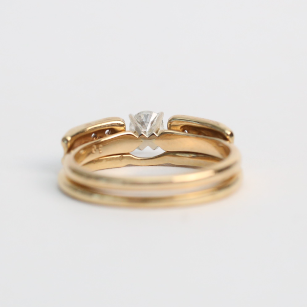 Set cu Diamante din Aur Galben 14k