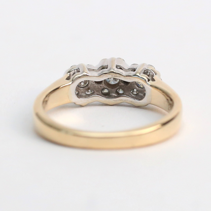 Inel cu Diamante din Aur Galben 14k